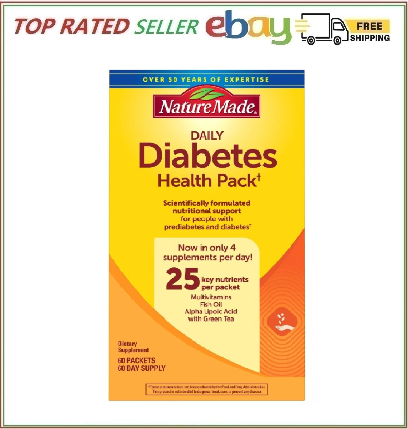 Nature Made Daily Diabetic Health Pack - 60 Packets - 60 Day Supply Nature Made Daily Diabetic Health Pack - 60 Packets - 60 Day Supply