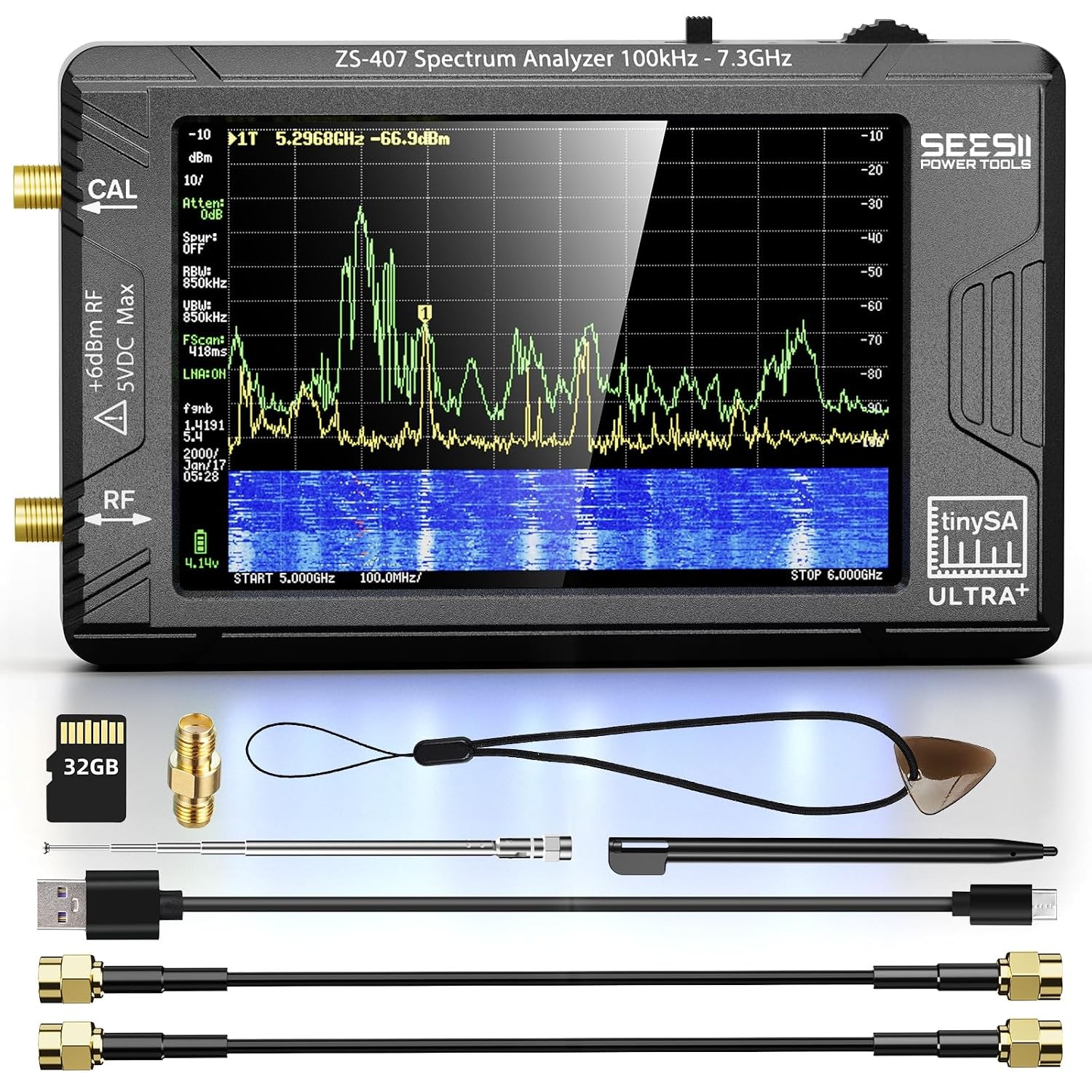 TinySA Ultra+ ZS407 Spectrum Analyzer Signal Generator 4\
