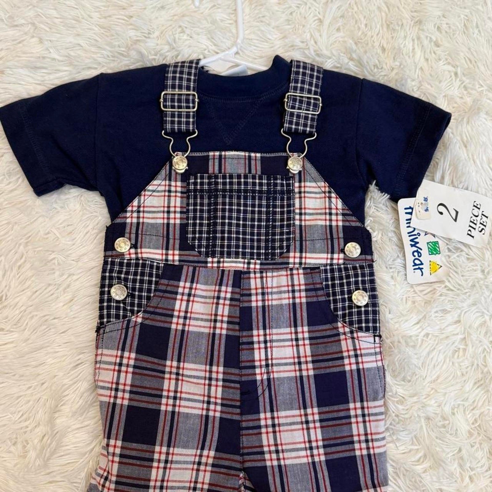 Vtg 90s NWT deadstock miniwear plaid