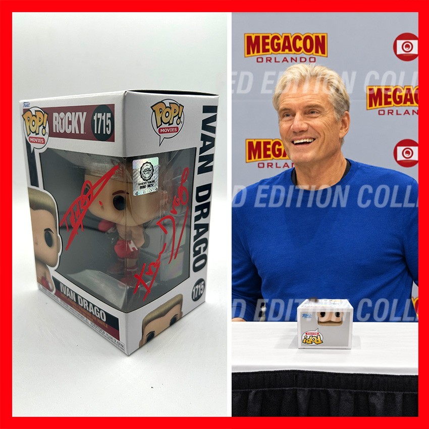 DOLPH LUNDGREN Signed Ivan Drago Rocky IV Funko Pop #1715 - with COA & PICTURE