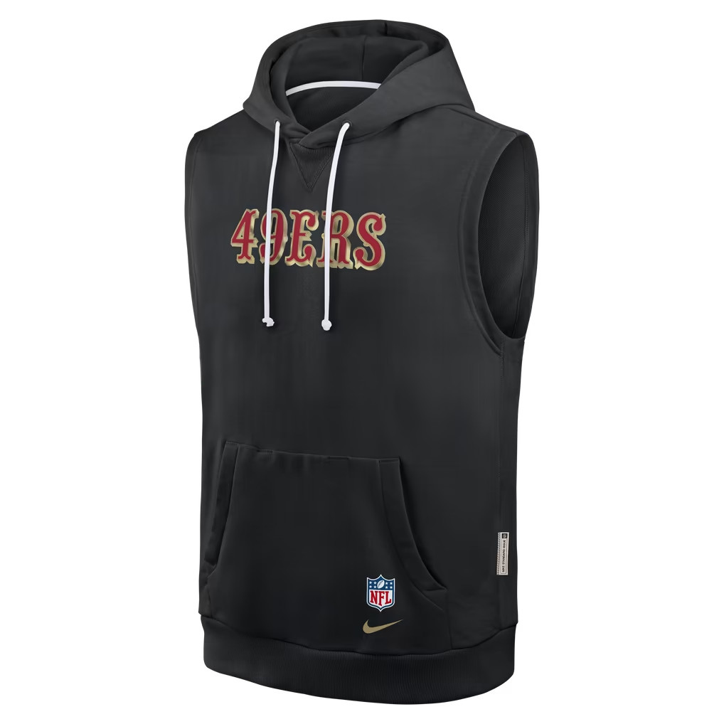 San Francisco 49ers AUTHENTIC Nike Mens NFL Rivalries Sleeveless Hoodie Black