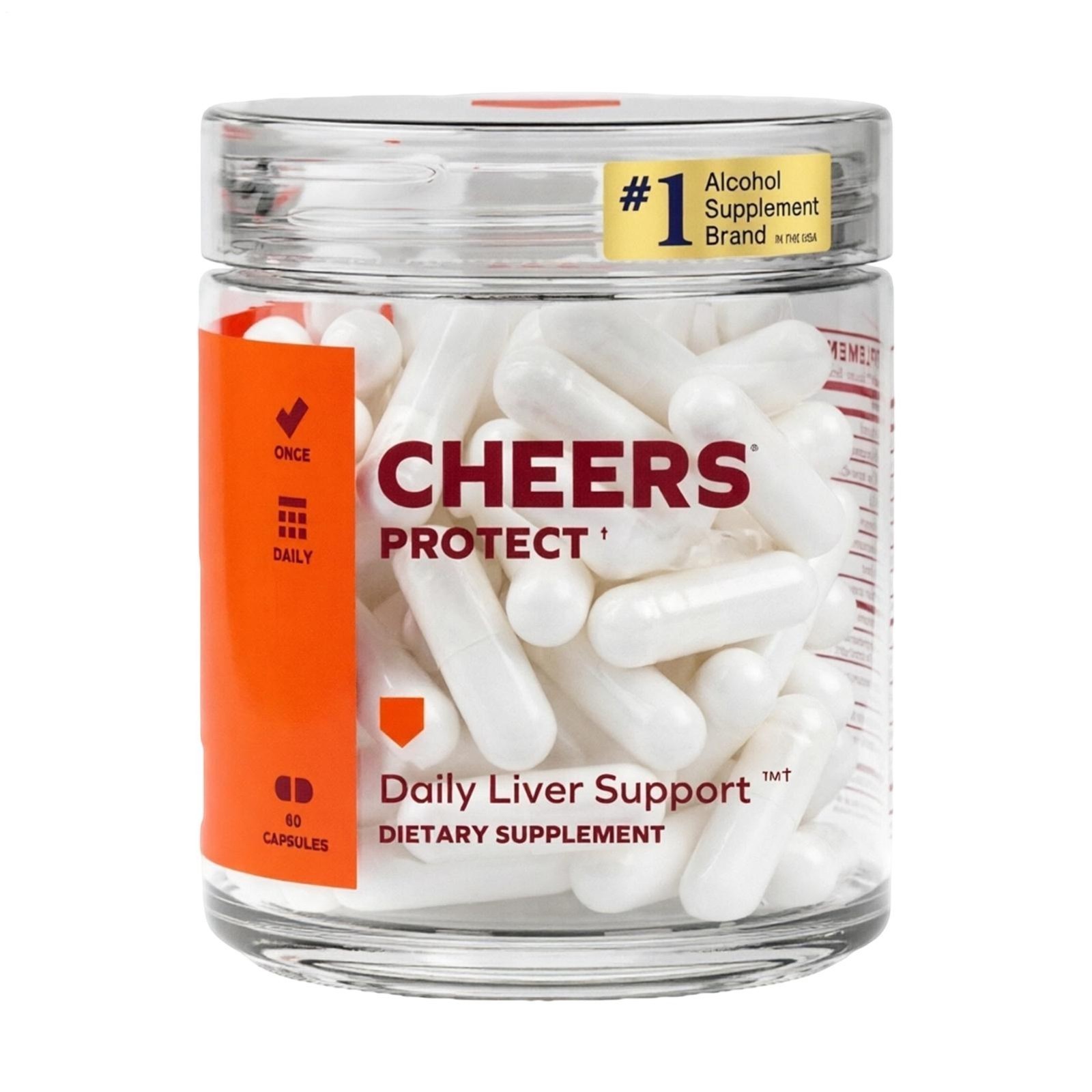 Cheers Protect Daily Liver Supplement for Drinkers with L-Cysteine + DHM,1-3x