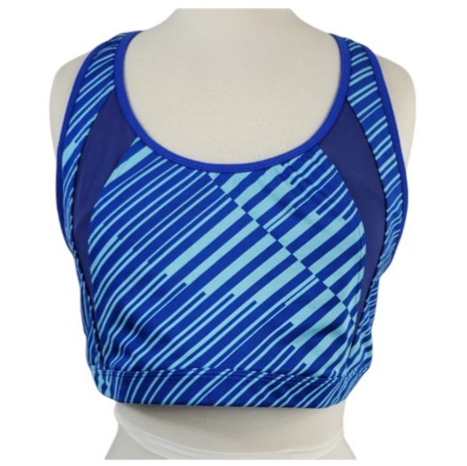 Athleta Sting Stunner Sports Bra Blue XL