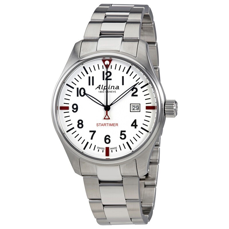 Alpina Startimer Pilot White Dial Stainless Steel Men\'s Watch Item No. AL-240S4S Alpina Startimer Pilot White Dial Stainless Steel Men\'s Watch Item No. AL-240S4S