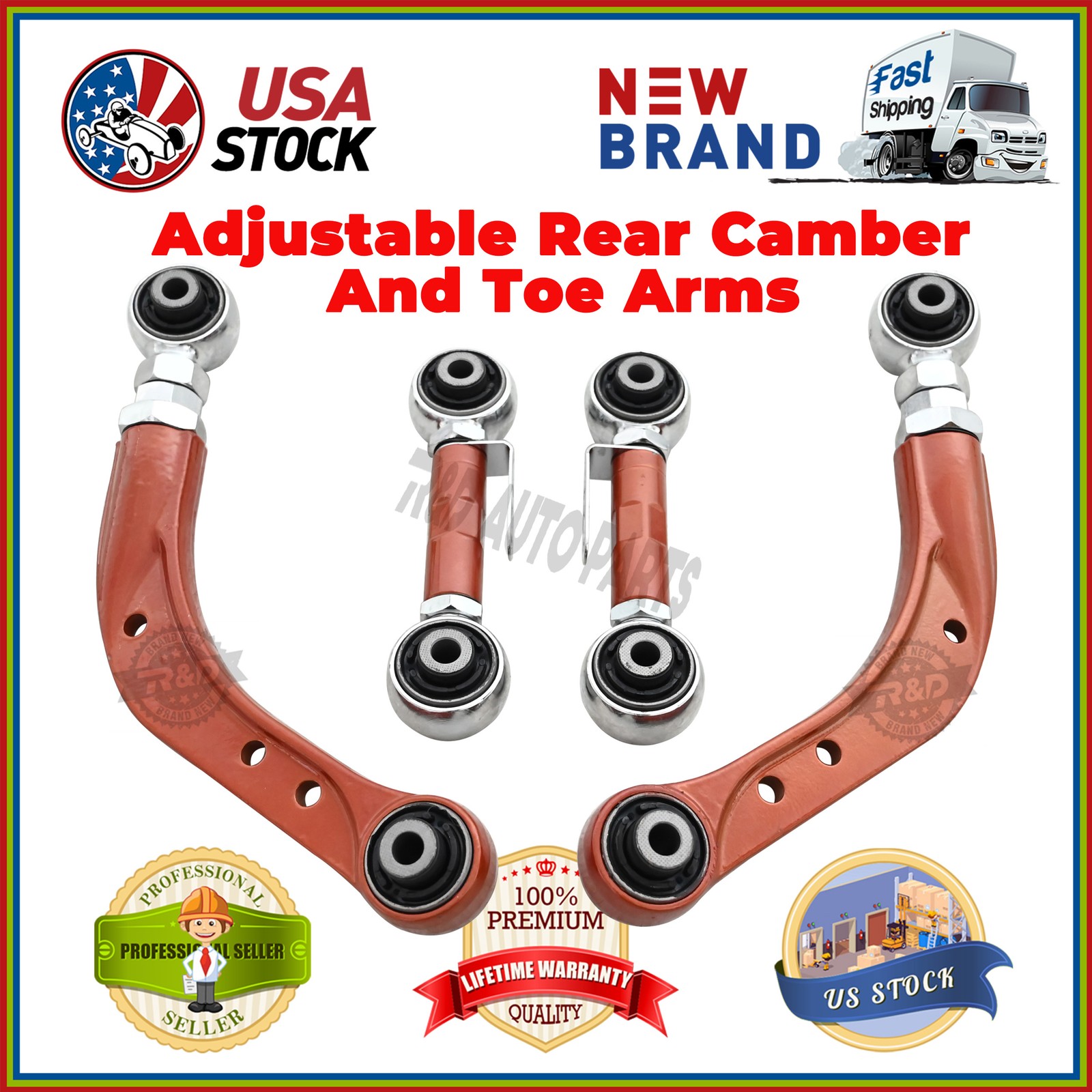 Adjustable Rear Camber+Toe Arms For Dodge Caliber 07-12 Compass Patriot 07-15 Adjustable Rear Camber+Toe Arms For Dodge Caliber 07-12 Compass Patriot 07-15