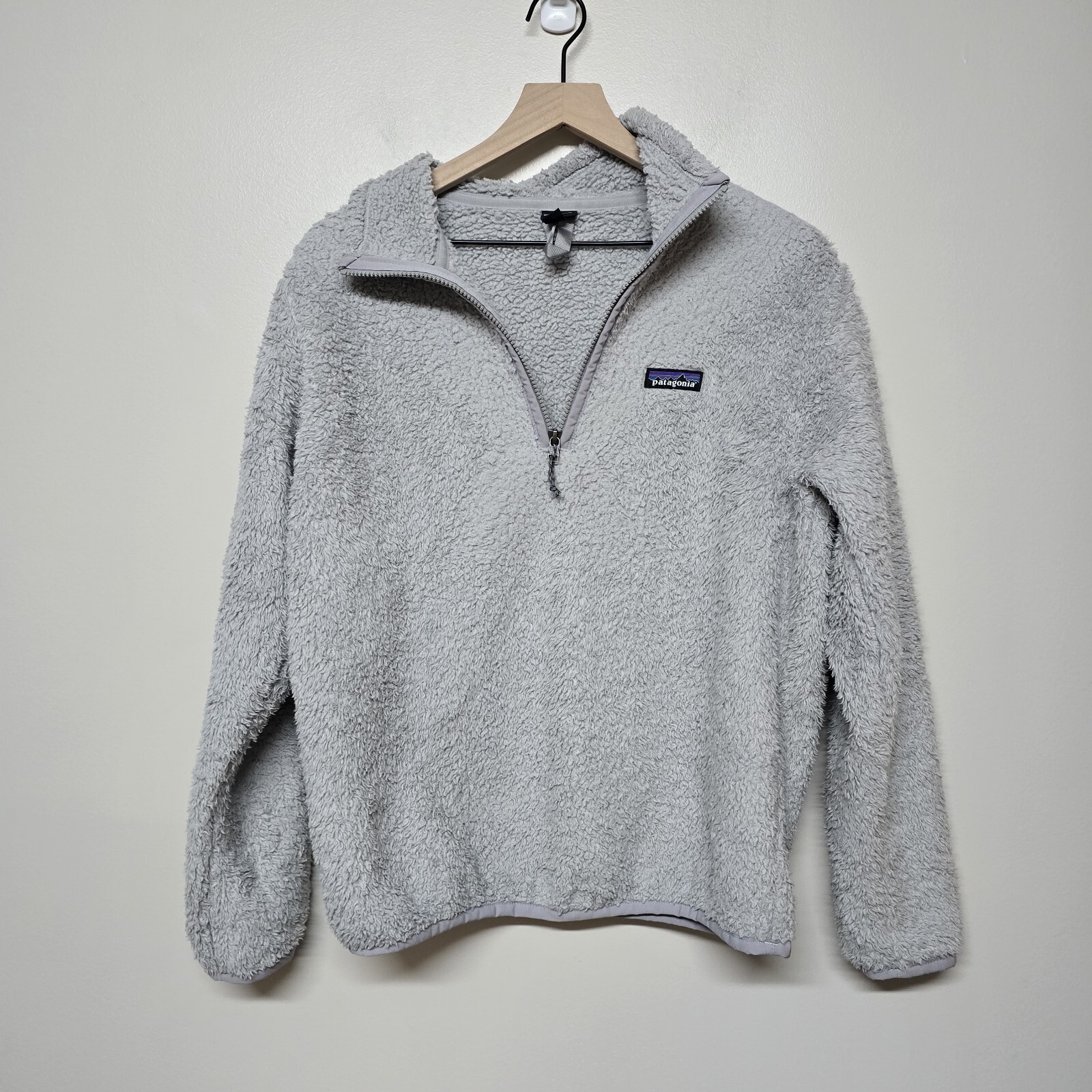 2022 Patagonia Women\'s Los Gatos Fleece 1/4-Zip Med Gray 25236 Hi Pile