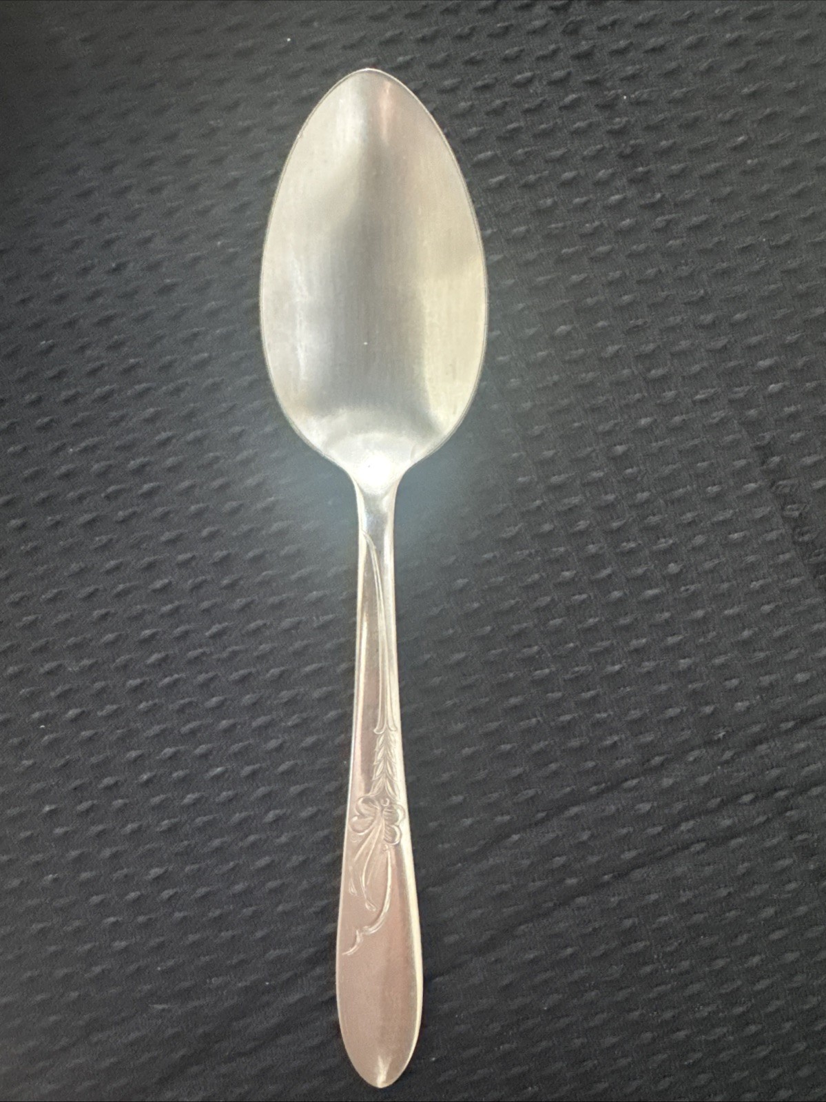 Vintage HB Co. “Heather” Solid Stainless Serving Spoon 8”