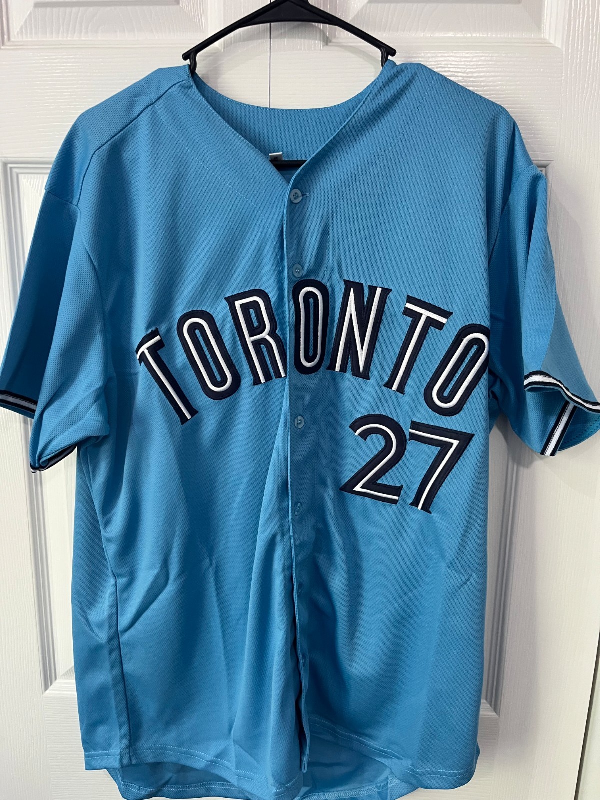 Toronto Blue Jays Vladimir Guerrero Jr Powder Blue Jersey Stitched Large Toronto Blue Jays Vladimir Guerrero Jr Powder Blue Jersey Stitched Large