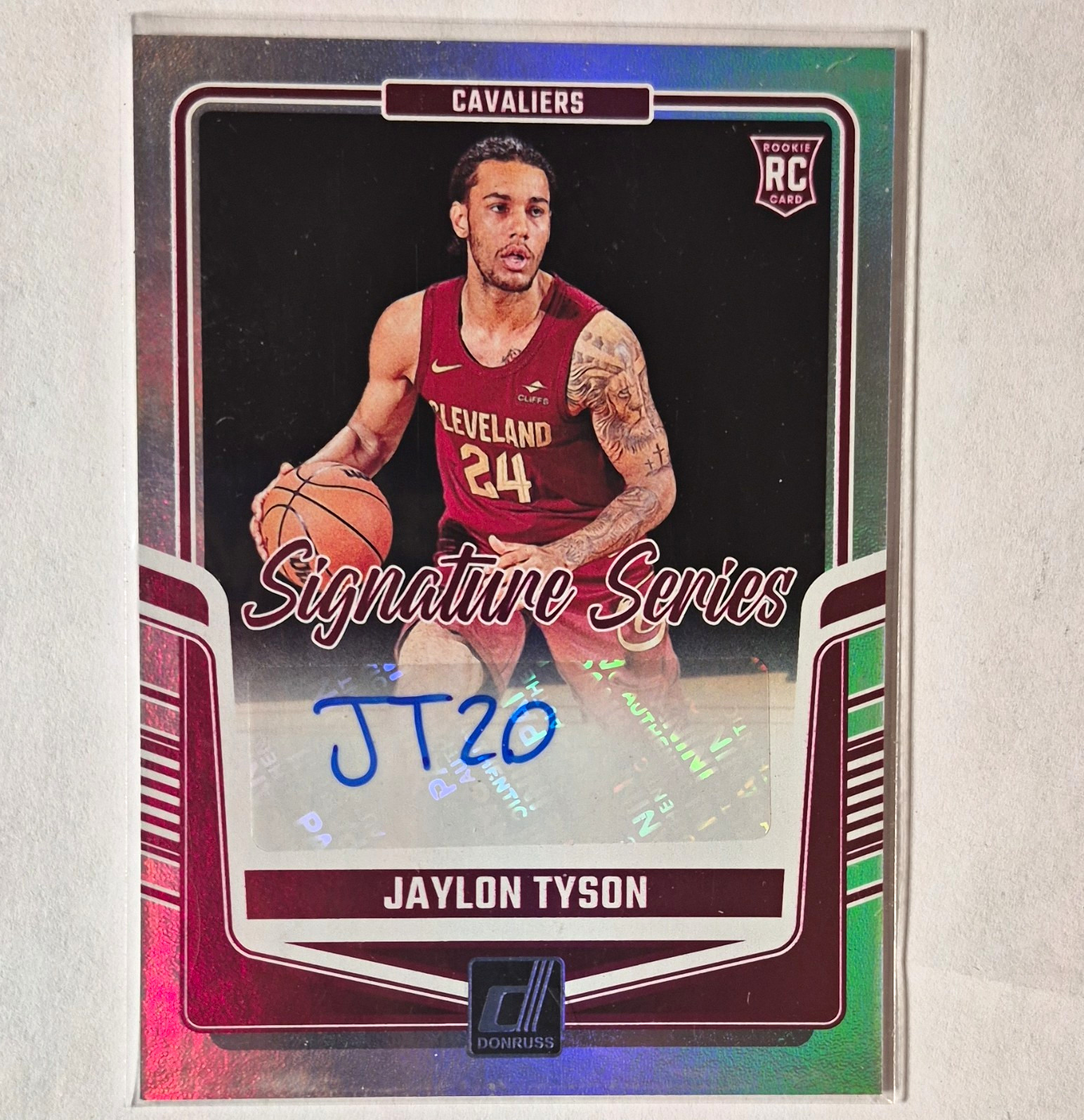 2024-25 Panini Donruss Signature Series Jaylon Tyson RC Auto Cavaliers #SS-JTC 2024-25 Panini Donruss Signature Series Jaylon Tyson RC Auto Cavaliers #SS-JTC