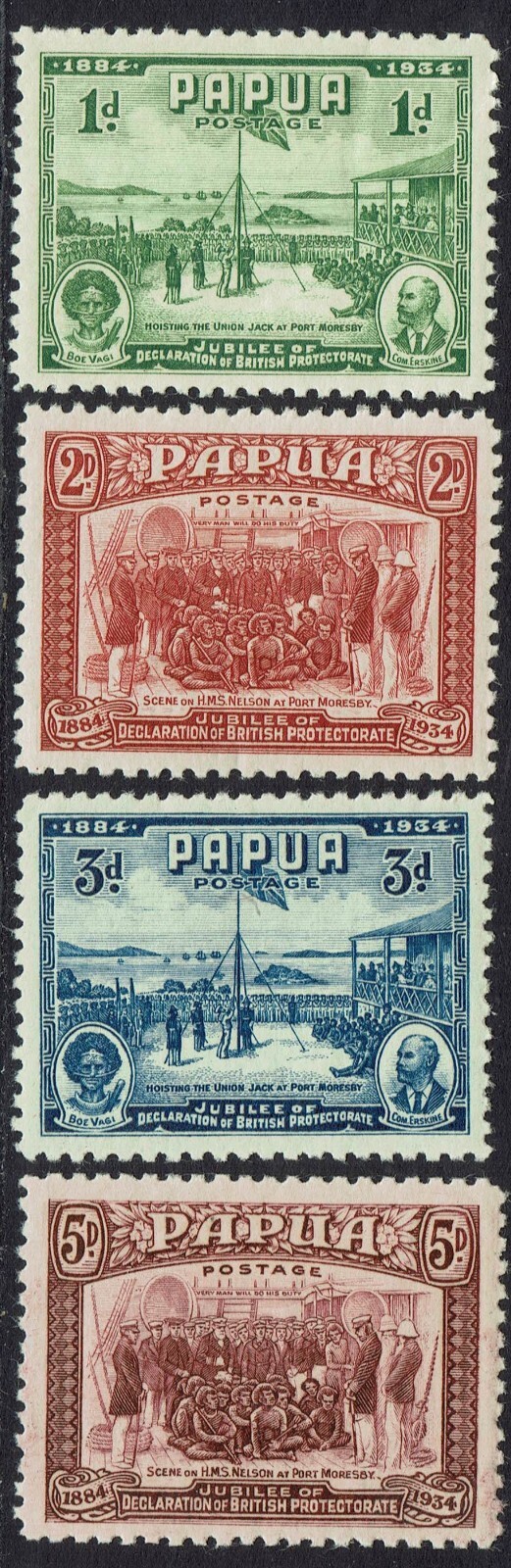 PAPUA 1934 50TH ANNIVERSARY SET PAPUA 1934 50TH ANNIVERSARY SET