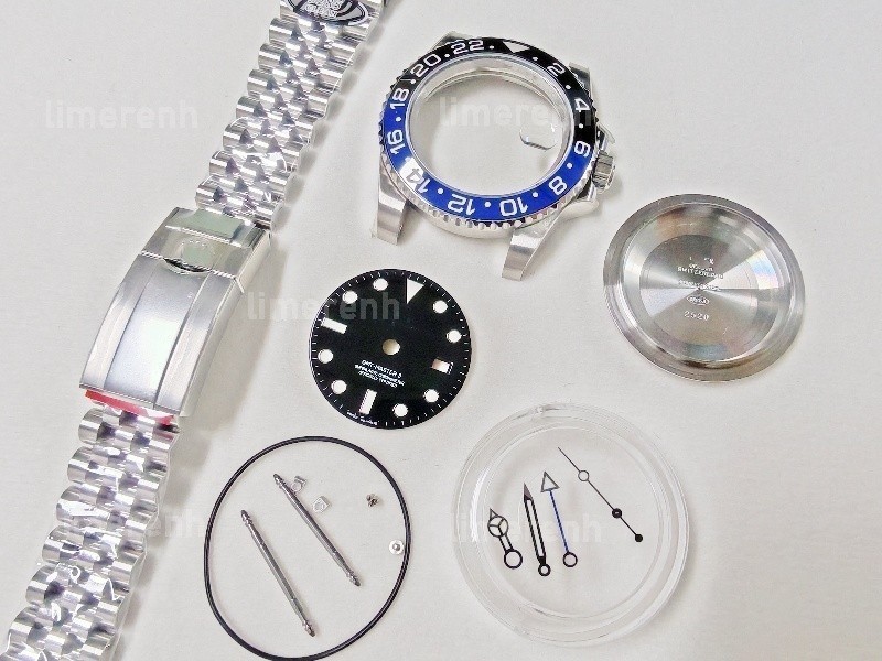 for 3285 watch case + dial + hands + Stainless Steel Strap 40mm DIY SET