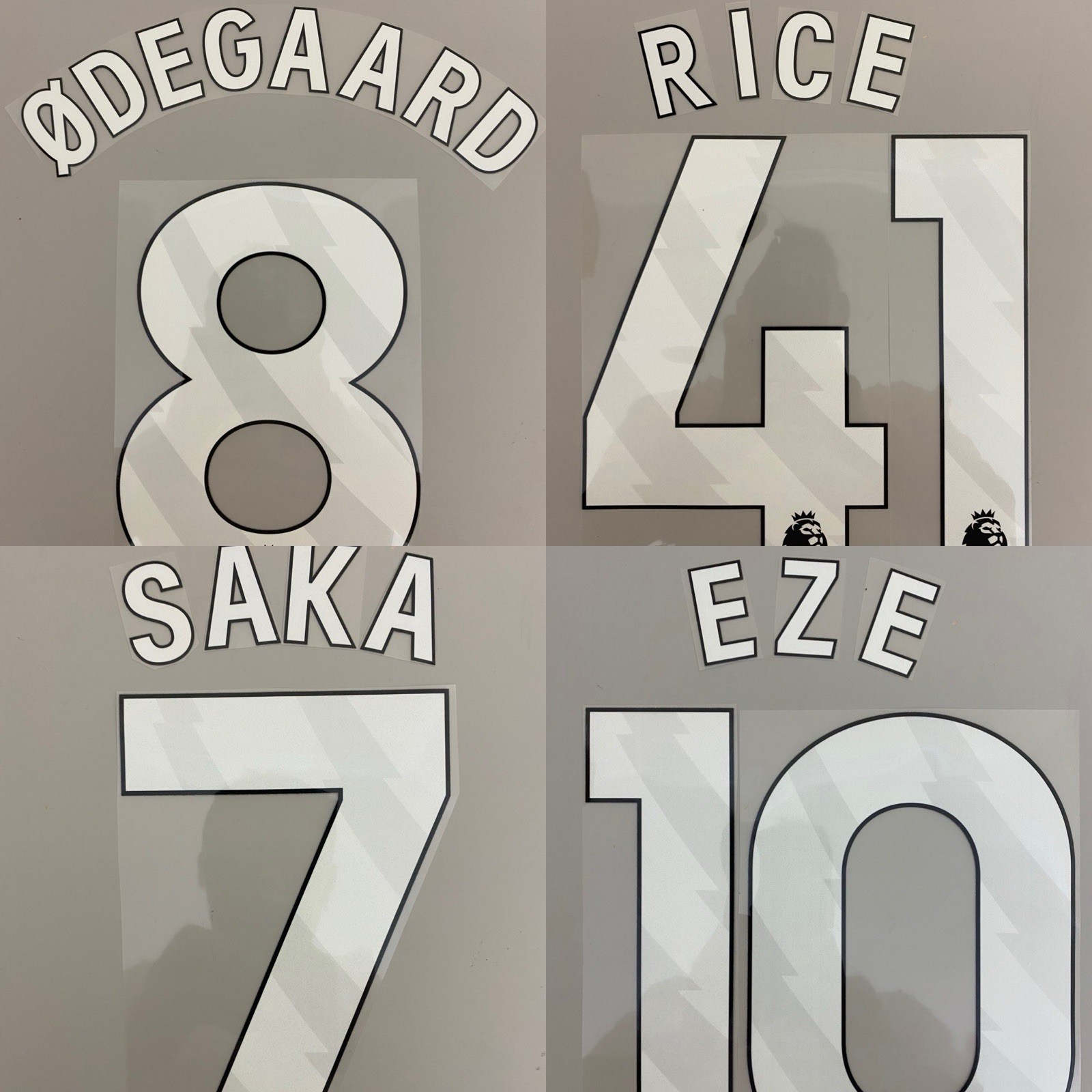 2025/27 Arsenal EPL Home & Away Soccer Name & Number Set Player Size