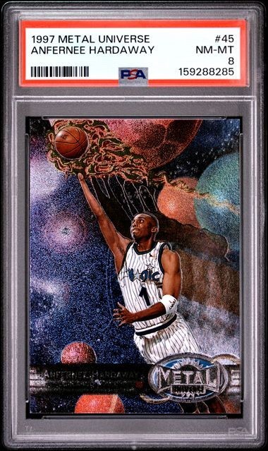 1997-98 Metal Universe Anfernee Hardaway #45 Penny Orlando Magic PSA 8 NM-MT