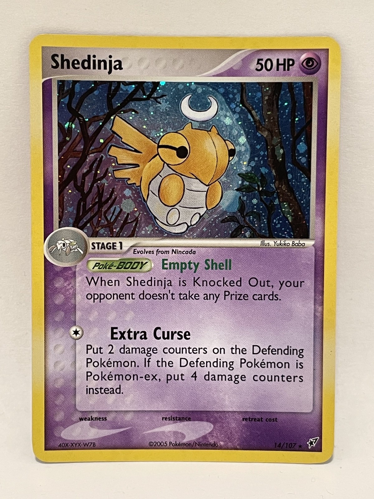 Shedinja 14/107 EX Deoxys Holo MP/HP Shedinja 14/107 EX Deoxys Holo MP/HP