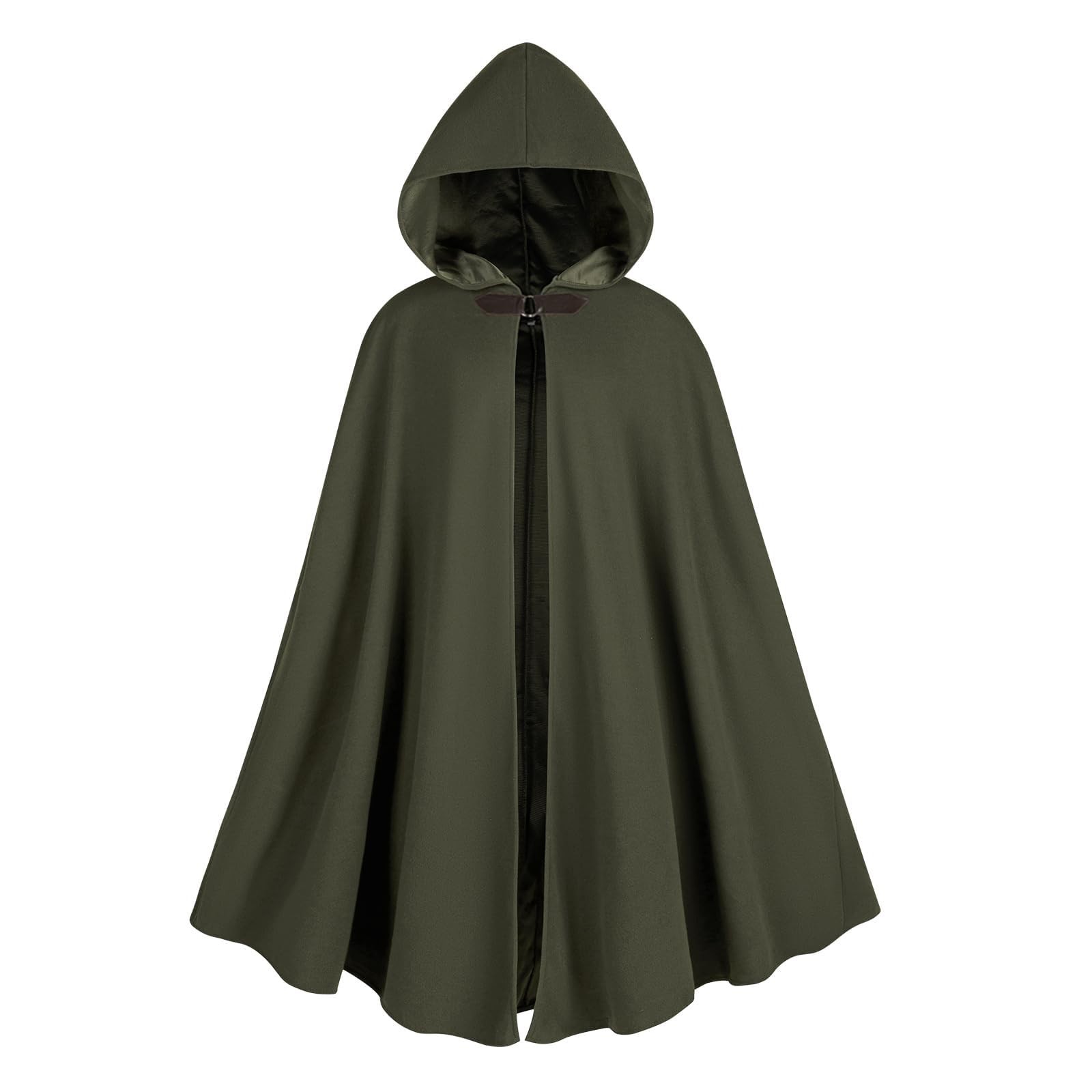 Medieval Cloak with Hood Renaissance Hooded Cape for Women Men Green Medieval Cloak with Hood Renaissance Hooded Cape for Women Men Green