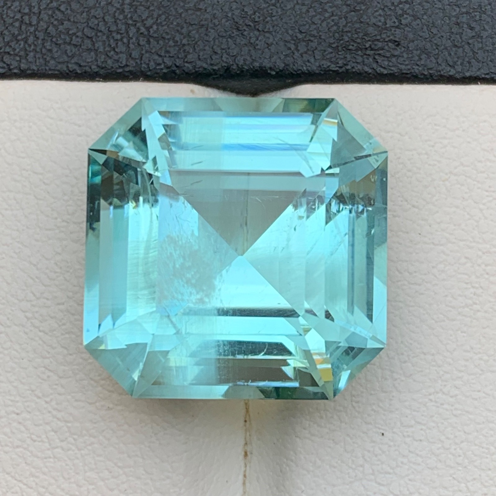 26.74 Carat Light Blue Natural Aquamarine Asscher Cut Loose Gemstone for Pendant
