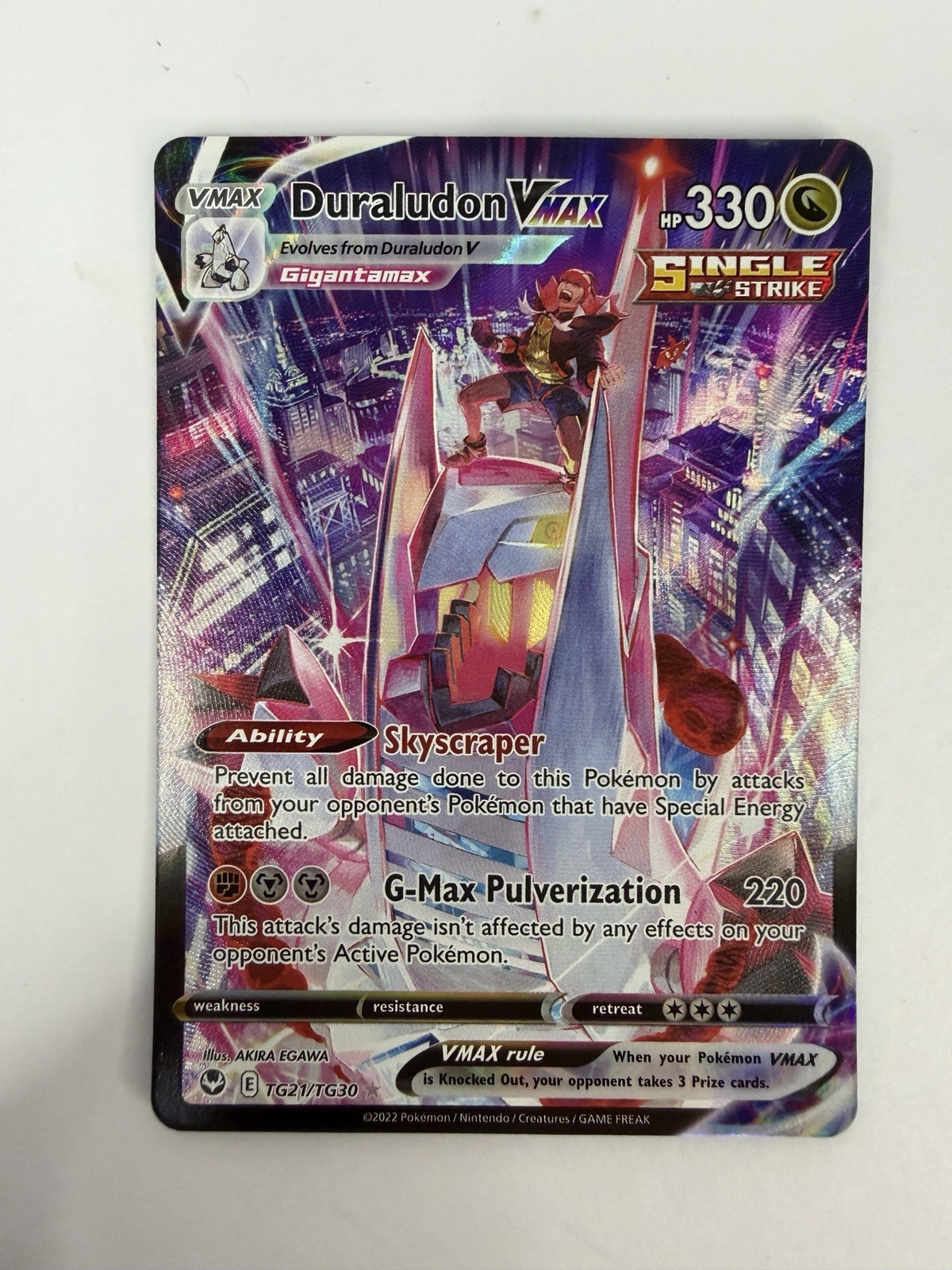 Pokemon Duraludon VMAX TG21/TG30 Swsh12 Silver Tempest NM Pokemon Duraludon VMAX TG21/TG30 Swsh12 Silver Tempest NM