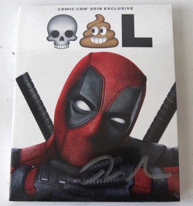 DEADPOOL BluRay Signed Ryan Reynolds SDCC 2016 Exclusive Sealed Marvel Doomsday DEADPOOL BluRay Signed Ryan Reynolds SDCC 2016 Exclusive Sealed Marvel Doomsday