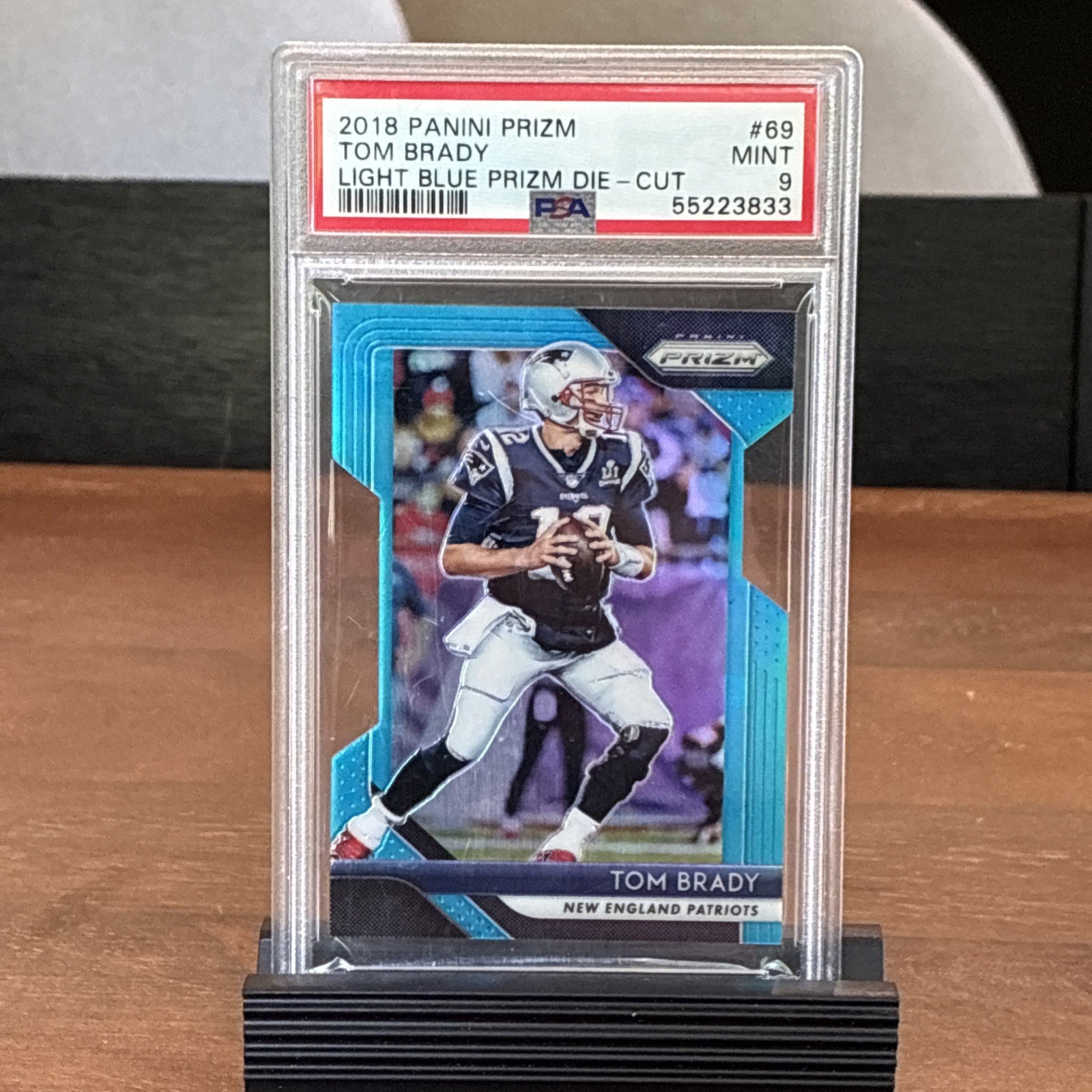 2018 PANINI PRIZM TOM BRADY LIGHT BLUE DIE-CUT PRIZM /199 PSA MINT 9 2018 PANINI PRIZM TOM BRADY LIGHT BLUE DIE-CUT PRIZM /199 PSA MINT 9
