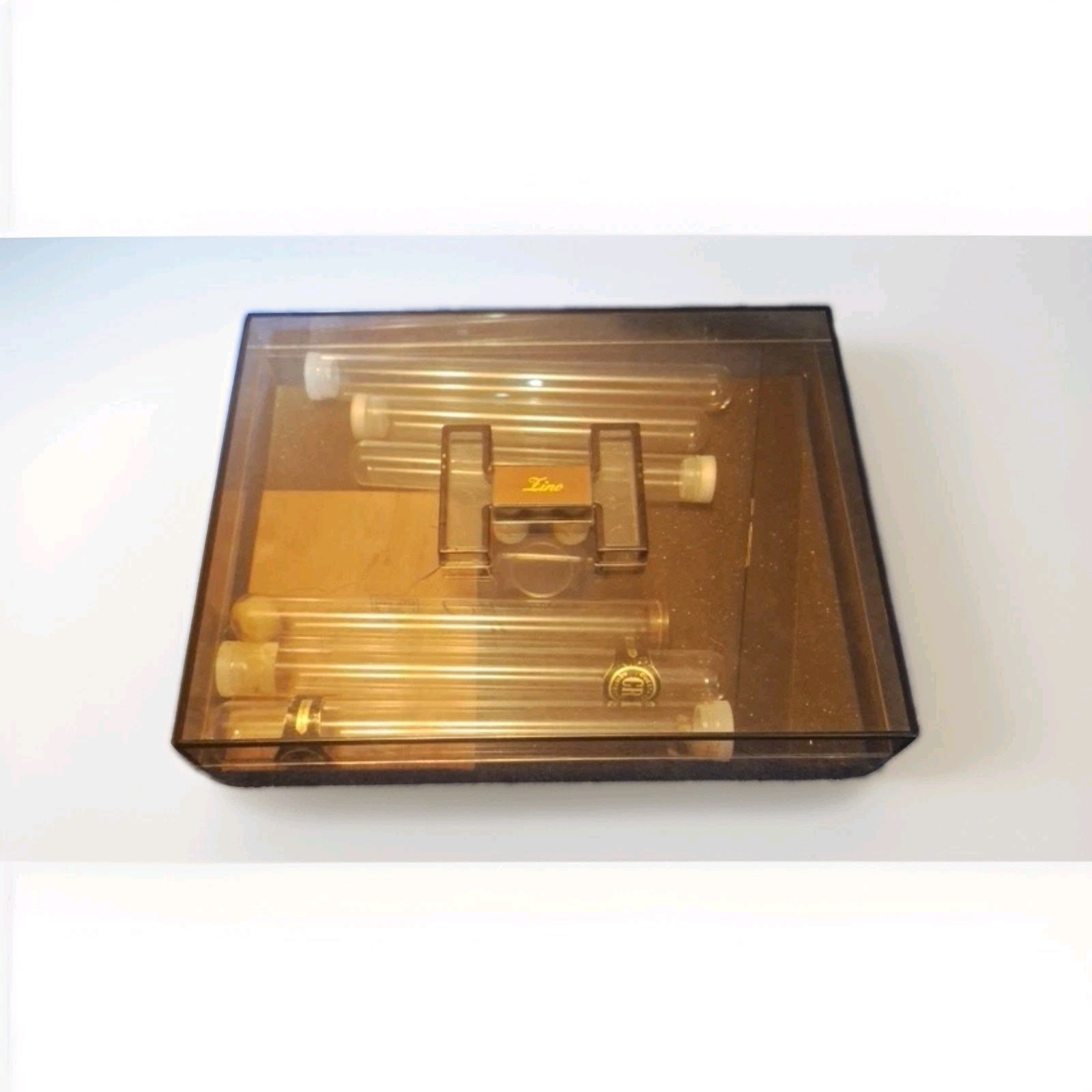Vintage Acrylic Zino Davidoff 2000 Humidor Complete Set Original Diffusers Etc