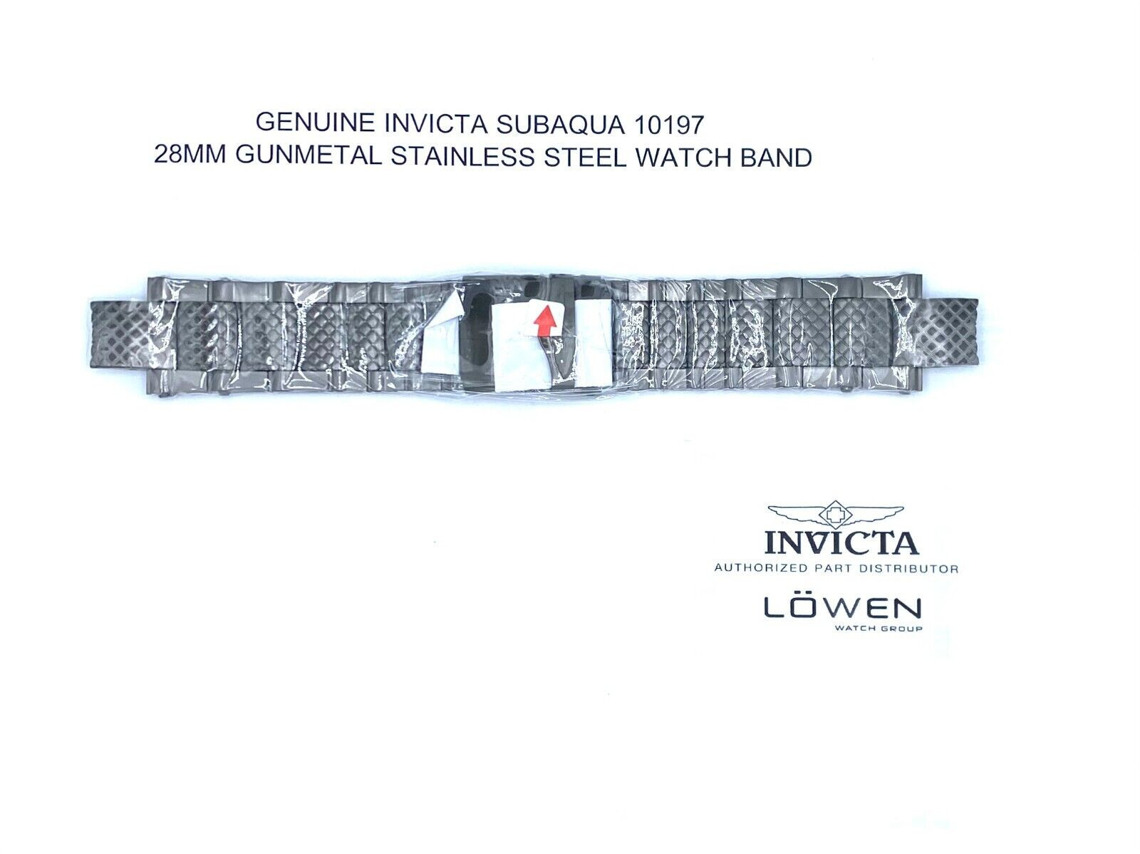 Authentic Invicta Subaqua 10197 Gunmetal Stainless Steel 28mm Watch Band