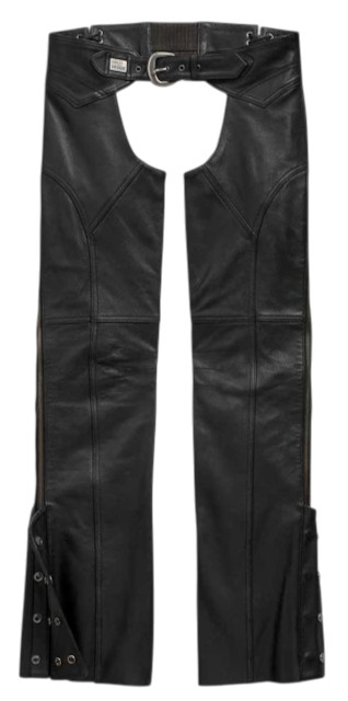Harley-Davidson Women\'s Deluxe II Midweight Leather Chaps Black 98046-19VW M