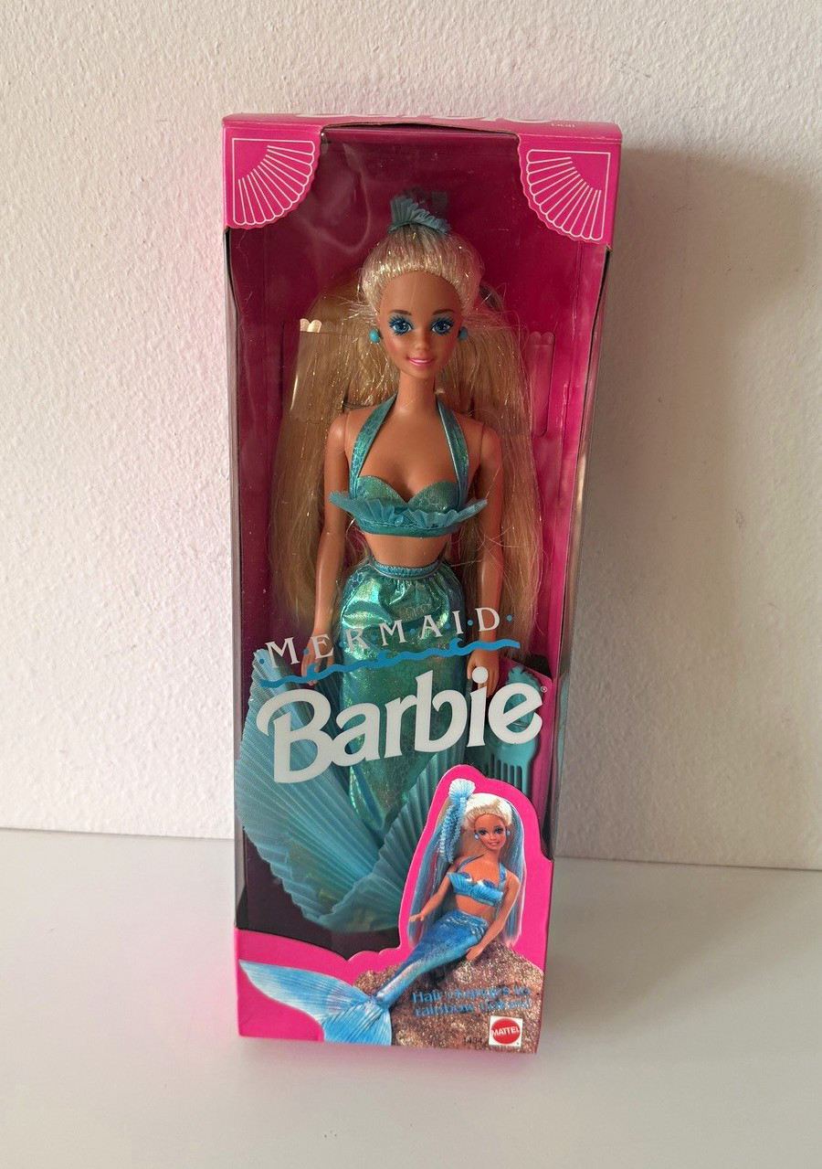 Mattel Barbie Mermaid Barbie Fantasy Doll NRFB 11.5in 1992 MPN 4144