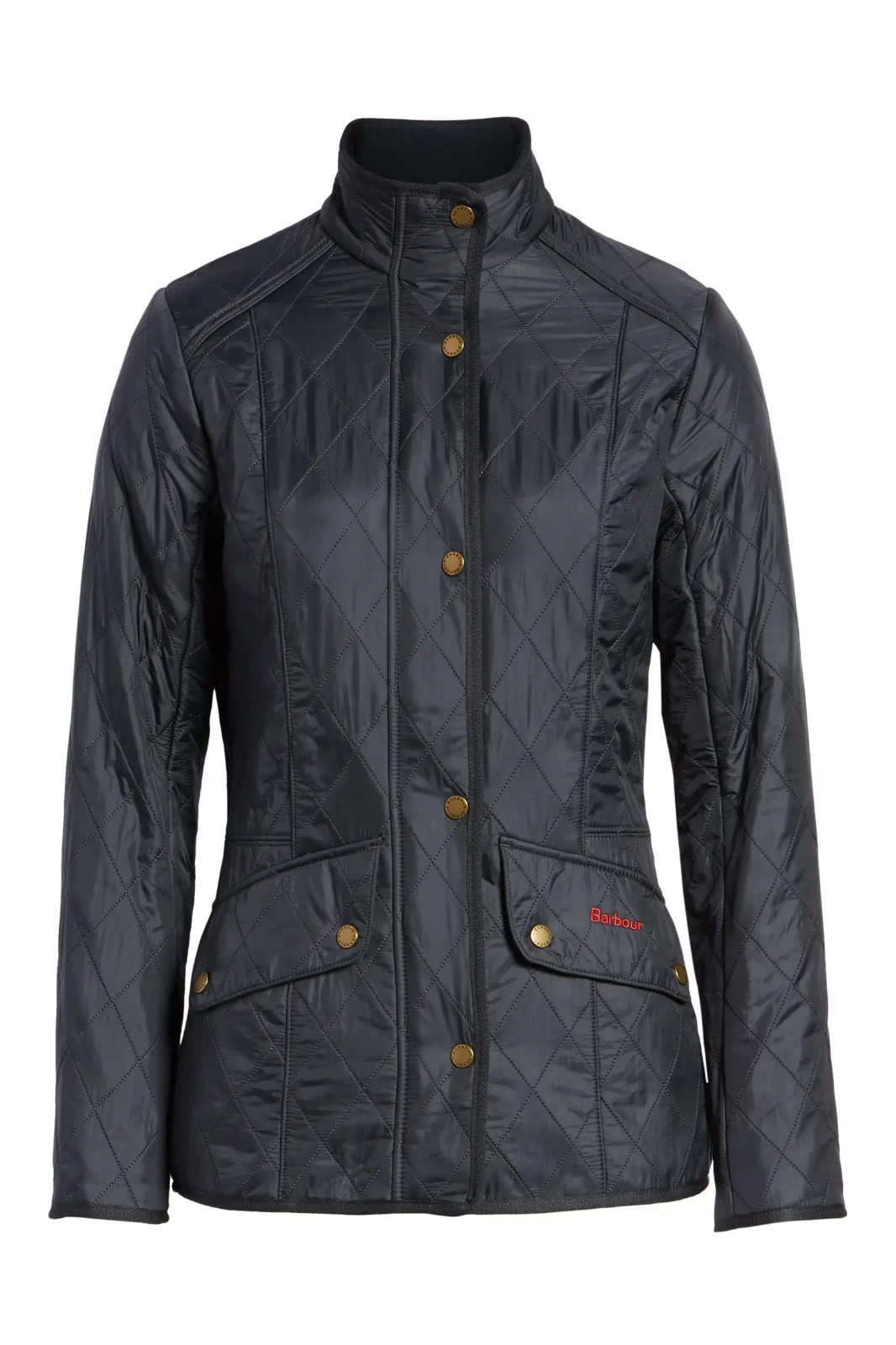 NEW, Barbour Cavalry Fleece Lined Quilted Jacket in Navy Sz 12 #SJ2662