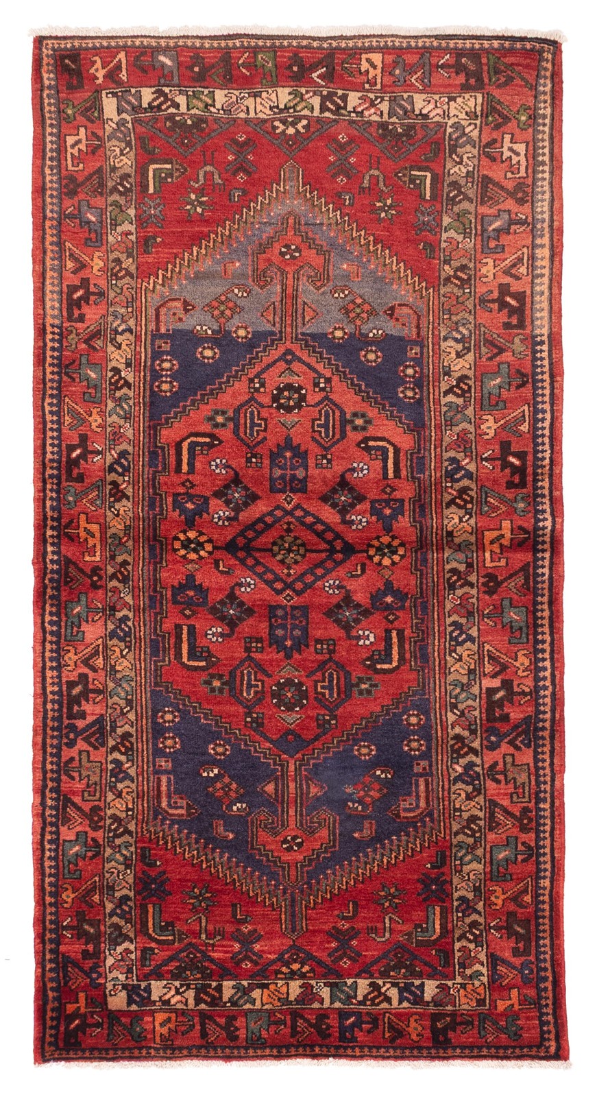 Vintage Traditional Hand-Knotted Area Rug 3\'7\