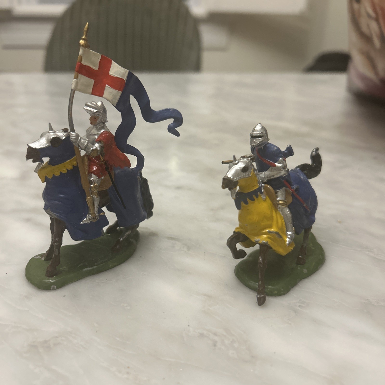 Vintage Britains Ltd. Metal Medival Knights On Horses Lot Vintage Britains Ltd. Metal Medival Knights On Horses Lot