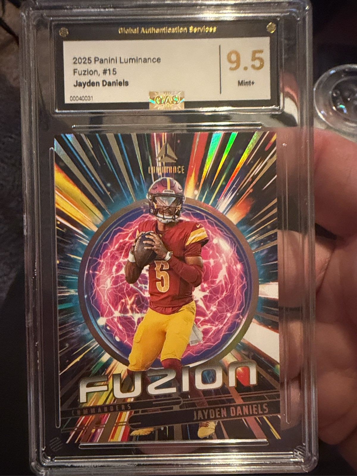 2025 Panini Luminance Jayden Daniels Fuzion #15 Washington Commanders