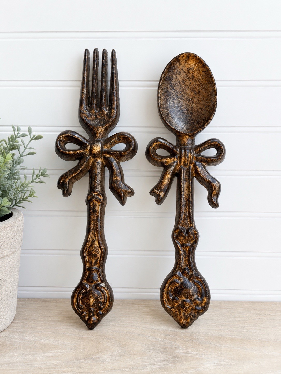 VTG Style Cast Iron Fork & Spoon Farmhouse Decor Rustic Kitchen Wall Decor 10” VTG Style Cast Iron Fork & Spoon Farmhouse Decor Rustic Kitchen Wall Decor 10”