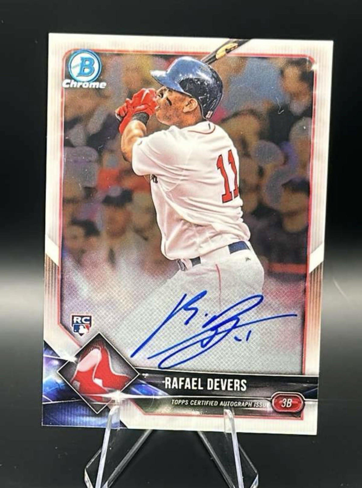 2018 Bowman - Chrome Rookie Autographs Rafael Devers #CRA-RD (AU, RC)