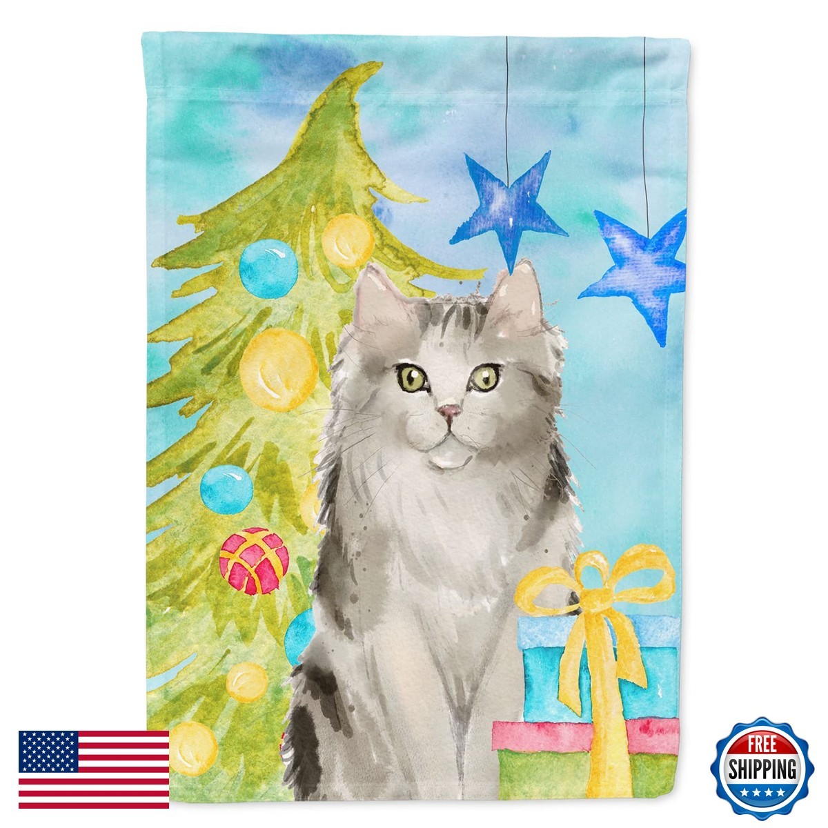 Caroline\'s Treasures CK3126CHF Ragamuffin Presents House Flag Large Porch Pole Caroline\'s Treasures CK3126CHF Ragamuffin Presents House Flag Large Porch Pole