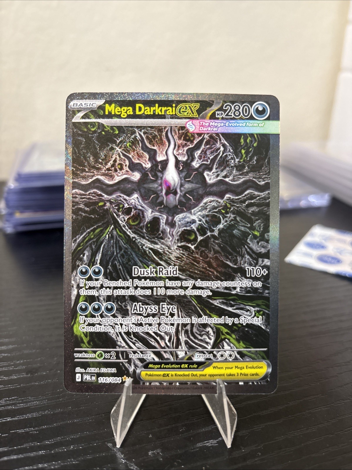 Mega Darkrai ex 116/084 SIR Pokemon TCG Pitch Black 2026 NM English ME05 Mega Darkrai ex 116/084 SIR Pokemon TCG Pitch Black 2026 NM English ME05