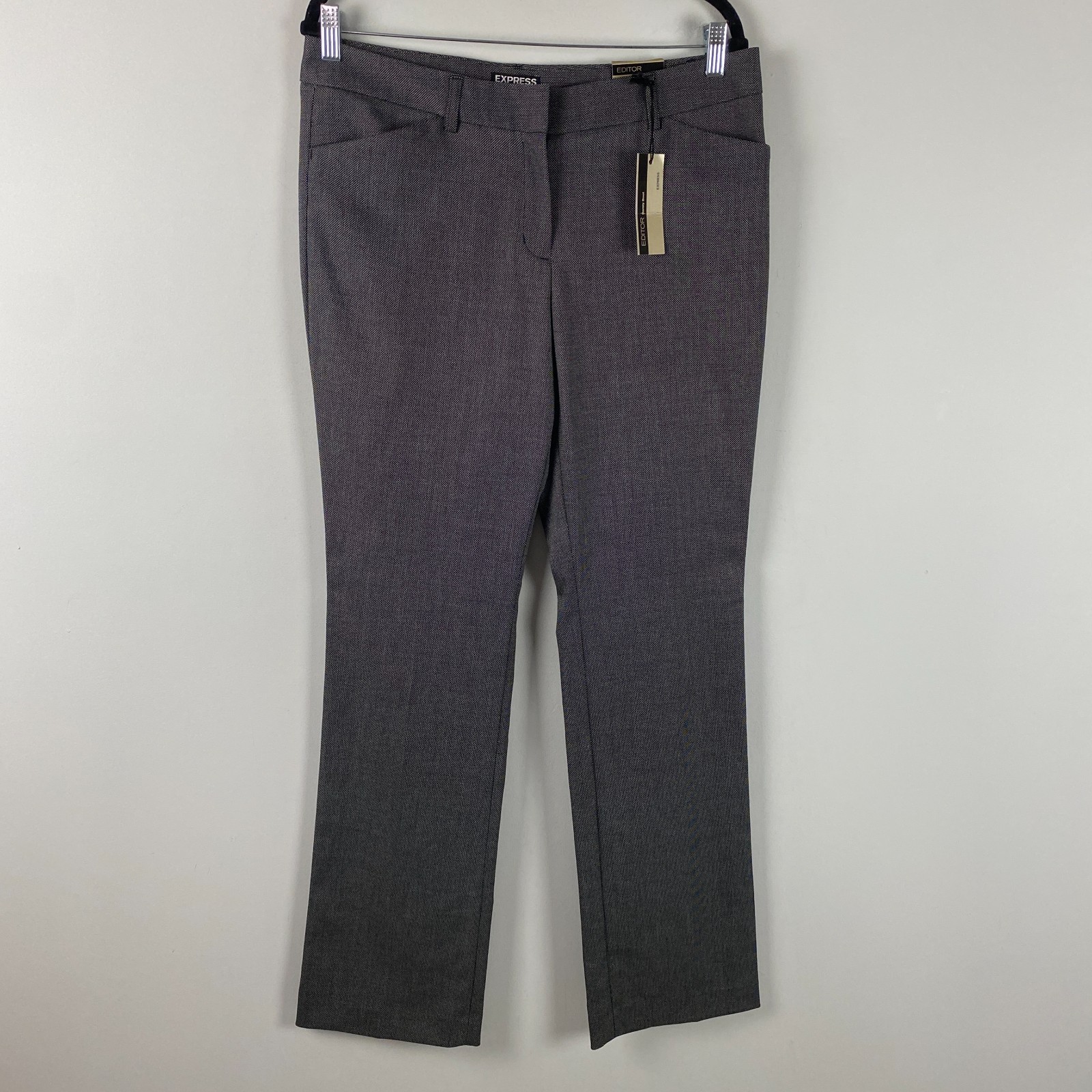 Express Editor Barely Boot Low Rise Dress Pants Size 10 Black White