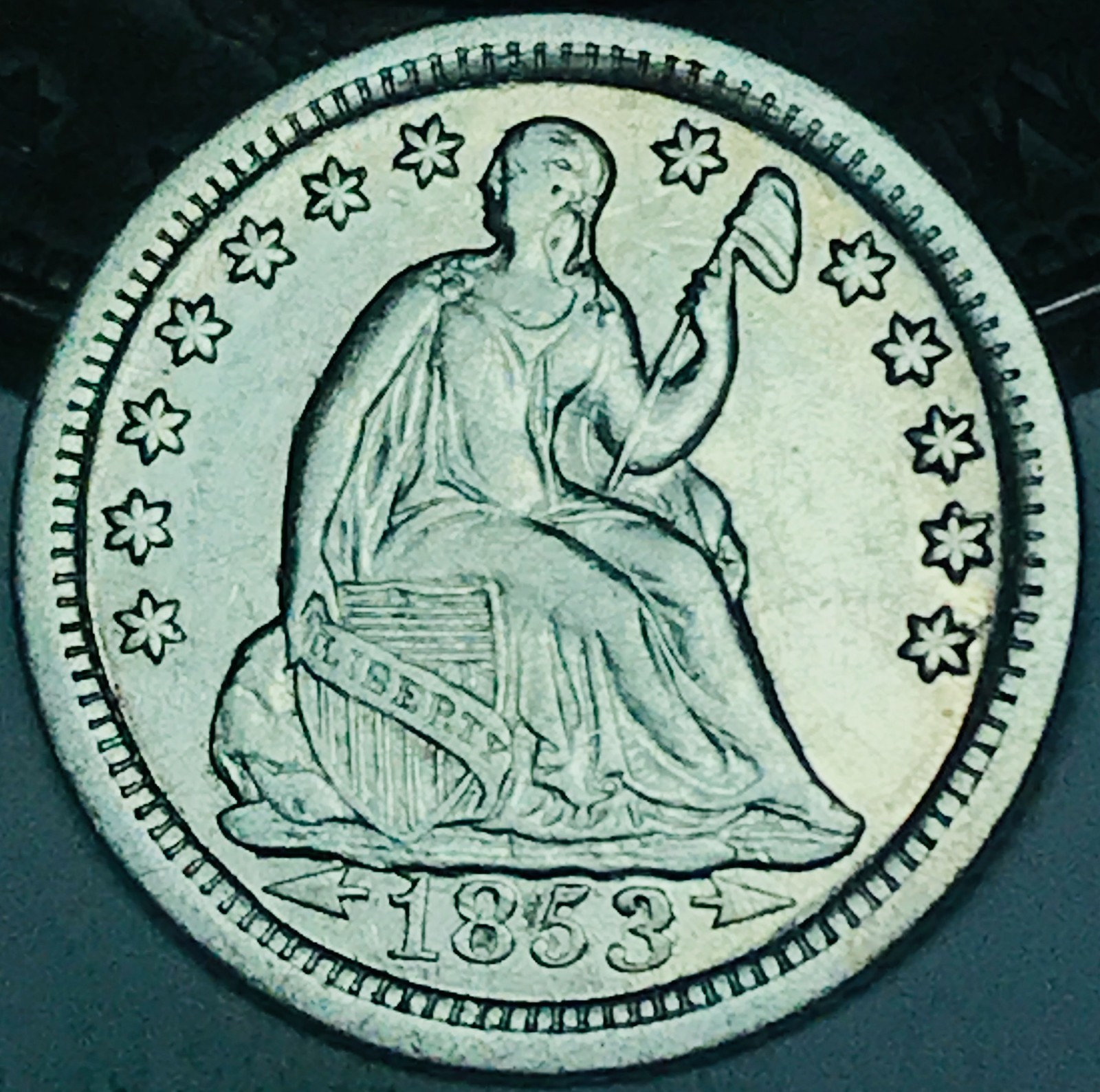 1853 O Seated Liberty Half Dime 5C Arrows Ungraded 90% Silver US Coin CC31577 1853 O Seated Liberty Half Dime 5C Arrows Ungraded 90% Silver US Coin CC31577