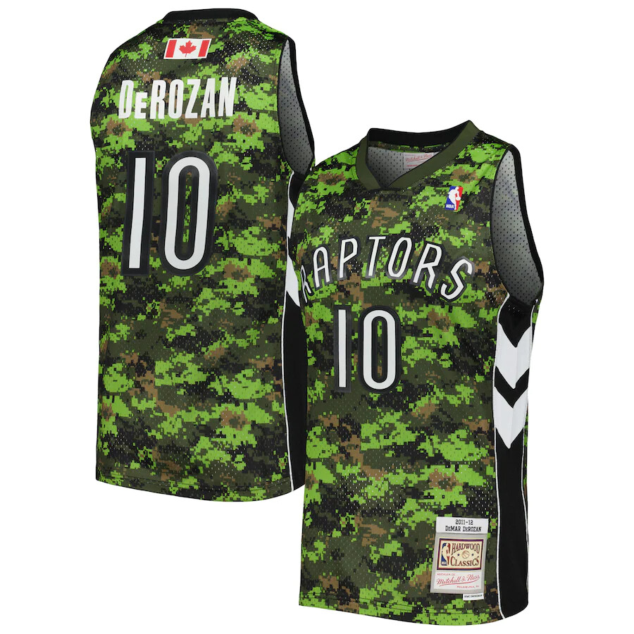 Men\'s Toronto Raptors DeMar DeRozan Mitchell & Ness Camo 2011-12 NBA HWC Jersey