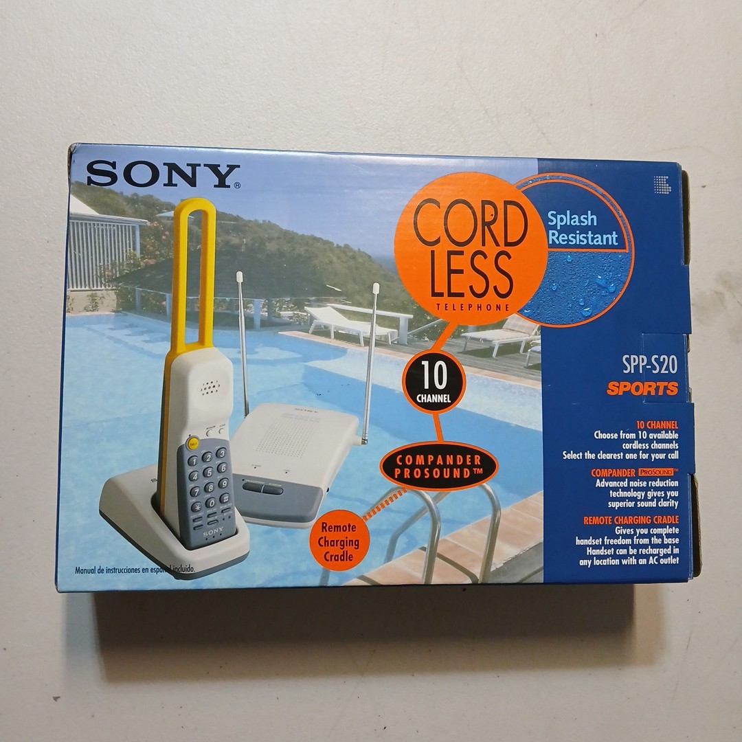 VTG SONY 10 Channel Cordless Telephone SPP-S20 Sports Brand New in Box VTG SONY 10 Channel Cordless Telephone SPP-S20 Sports Brand New in Box