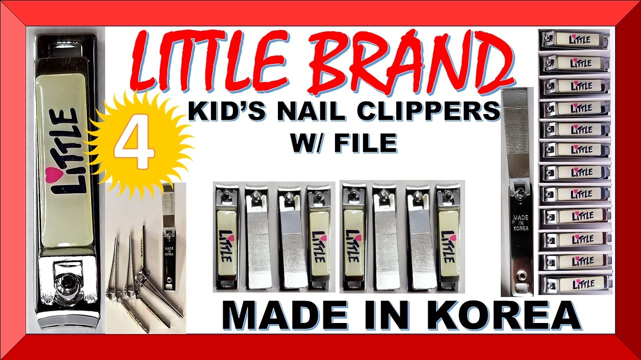 4 LITTLE Deluxe Nail Clippers INFANT, TODLER, KID\'S, BABY, CHILD (MADE IN KOREA)