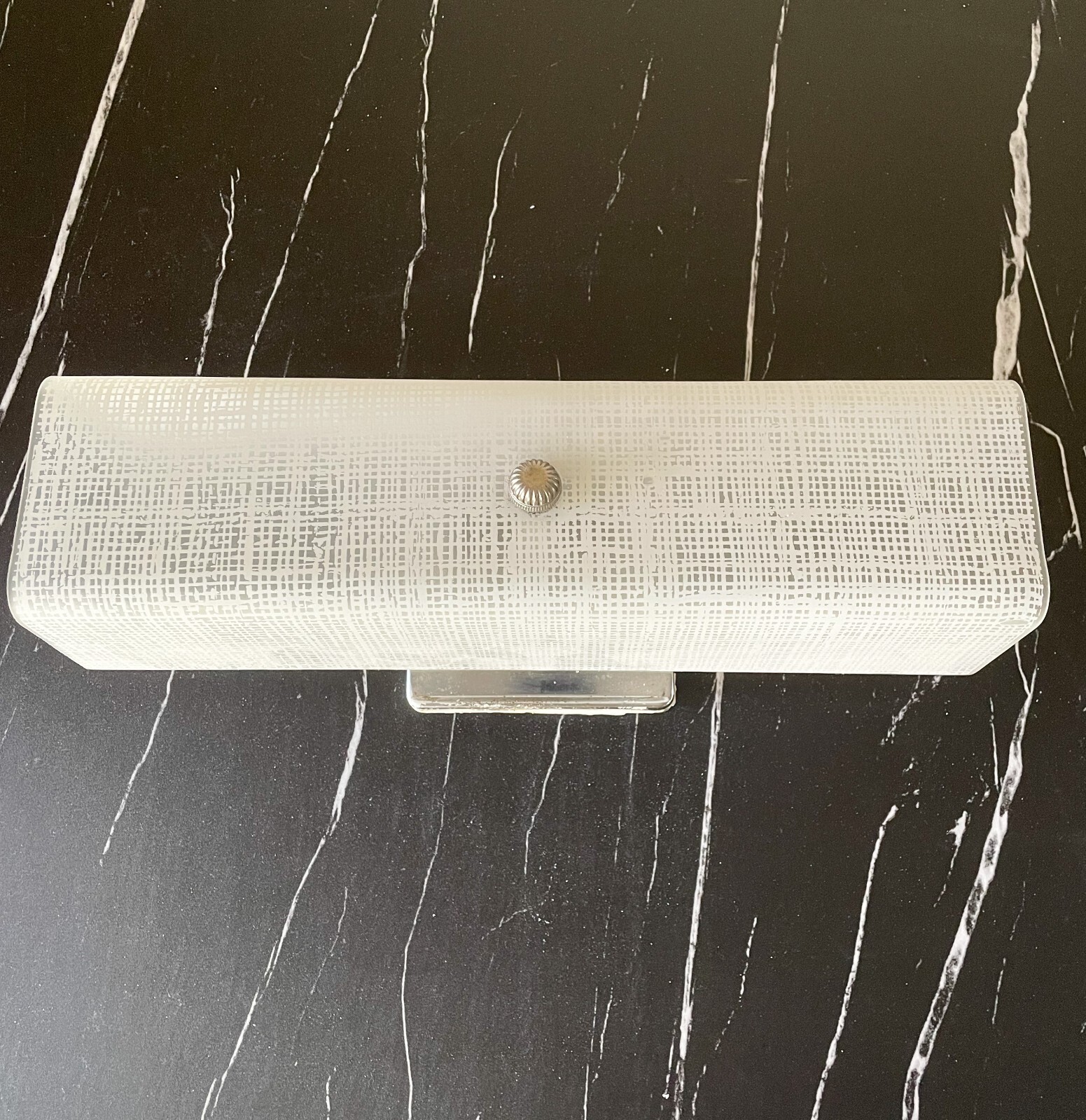 Vintage 1960s BETTERLITE MFG. CO Light Mid Century Frosted Wall 2 Bulb Fixture