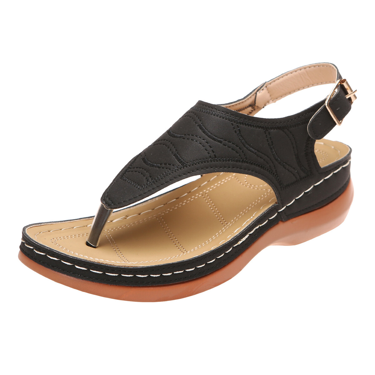 Women\'s Orthopedic Sandals Casual Flat Shoes Flip Flops Ladies Low-Wedge Comfort