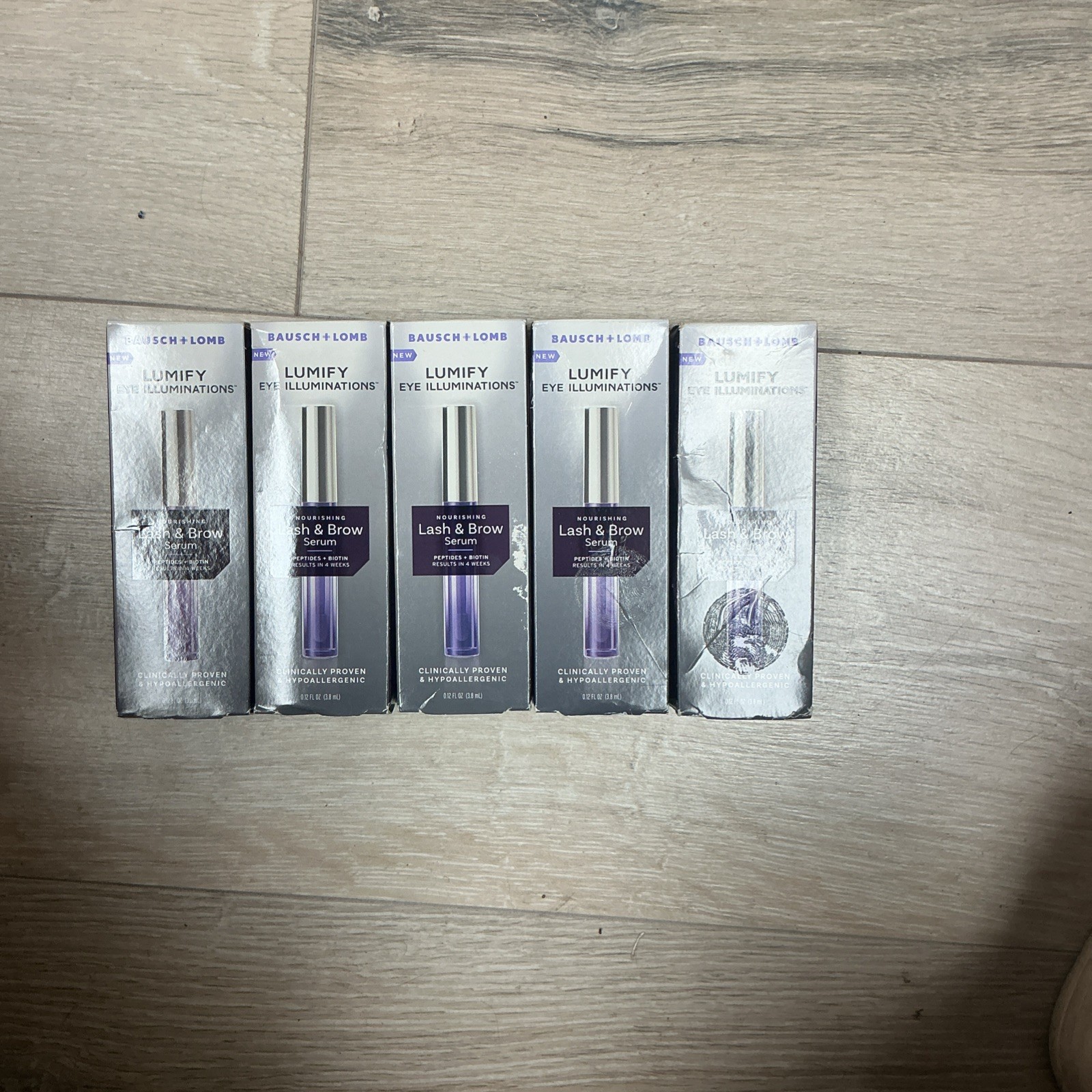 5 Pack Bausch + Lomb Lumify Lash & Brow Serum Eye Illuminations 0.12 oz