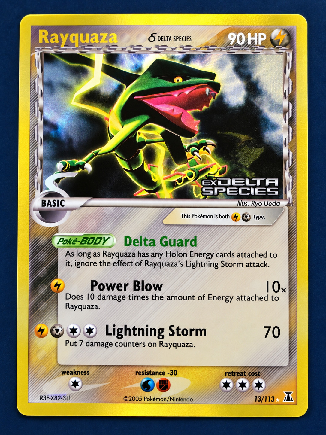 Rayquaza 13/113 EX Delta Species 2005 Reverse Holo Rare NEAR MINT