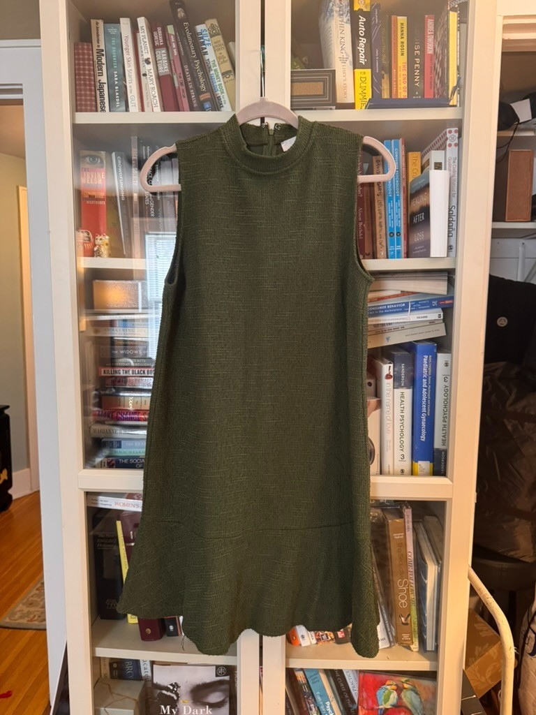NWT Ann Taylor Loft sleeveless green boucle flare dress - sz 12 NWT Ann Taylor Loft sleeveless green boucle flare dress - sz 12