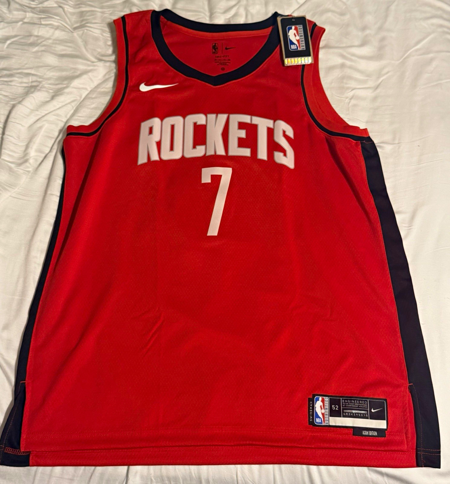 Nike Kevin Durant Houston Rockets Swingman Dri-FIT Icon Jersey #7 Men’s XXL