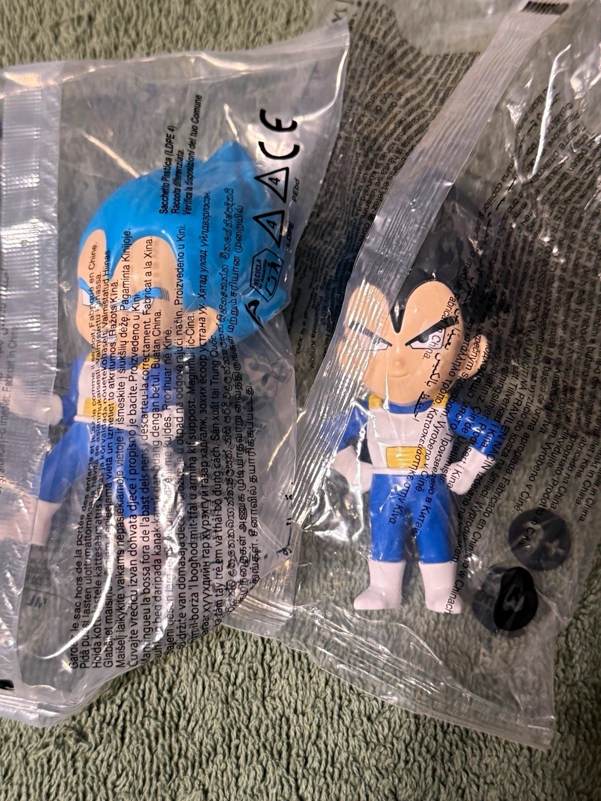 Burger King 2026 Dragon Ball Super Vageta 1 and Vageta 2 kids meal toy -Lot of 2