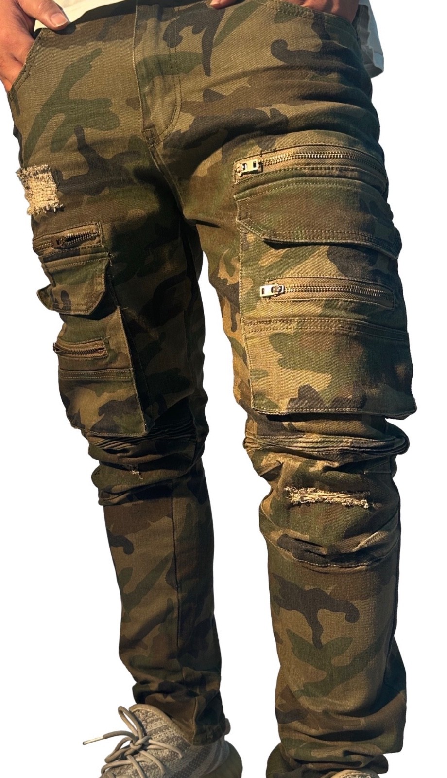 Men’s Bleeker Dynasty & Legacy Straight Fit Jeans Camo Denim , Back to Stock USA