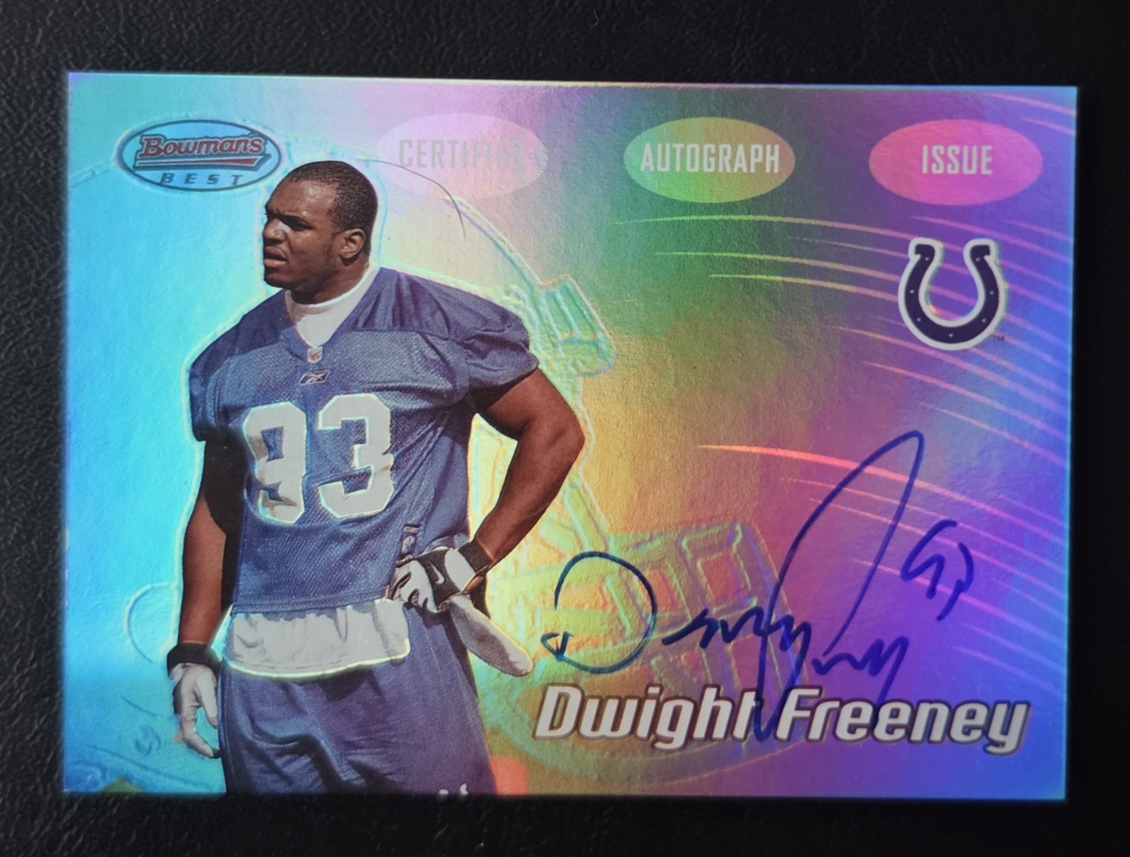 2002 Bowman\'s Best - Dwight Freeney #132 (AU, RC)