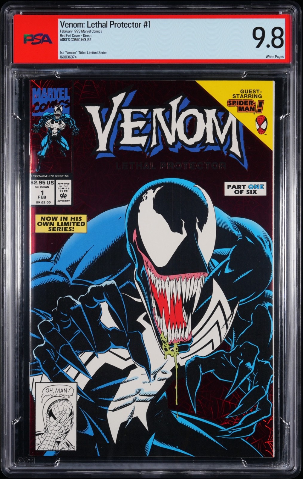 Venom: Lethal Protector #1 Marvel Comics 1993 PSA 9.8 Red Foil Venom: Lethal Protector #1 Marvel Comics 1993 PSA 9.8 Red Foil